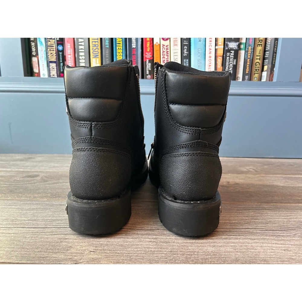 Harley-Davidson El Paso Mens Black Leather Riding Boots D91642 Size 9.5 M - Picture 7 of 9